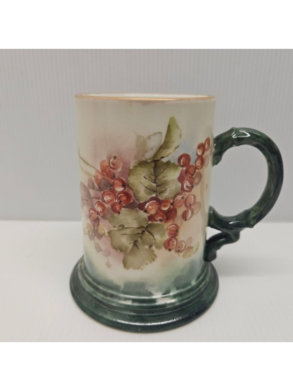 Antique Jean Pouyat Limoges J.P.L. France HandPainted Tankard Stein